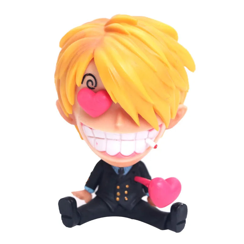 FigureCrazy One Piece FRANKY Q Laughing Out Sitting Cute Ver. PVC Action Figures OP Luffy Zoro Nami Brook Chopper Usopp 10cm