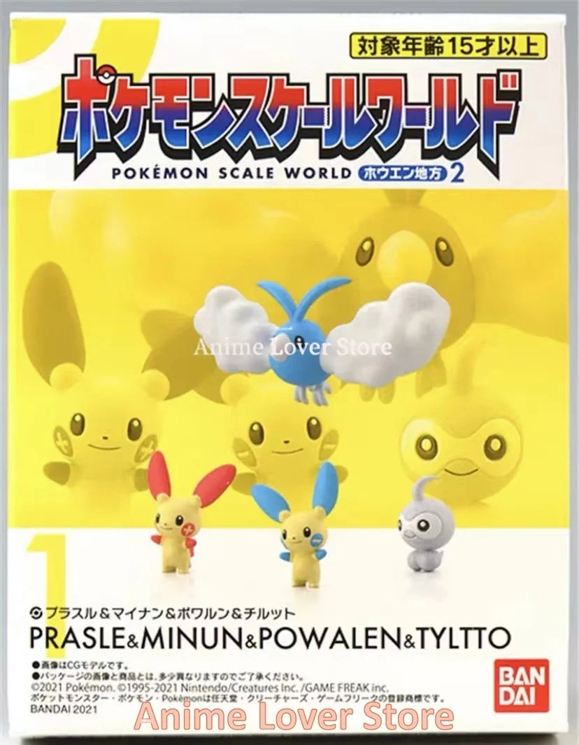 Bandai Original Scale World POKEMON Hoenn Region May Brendan Swablu Altaria Ralts Gardevoir Anime Figures Toys