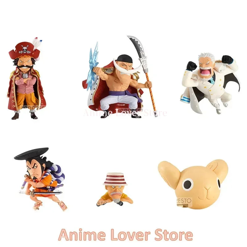 Bandai Banpresto Original One Piece WCF WT100 VO.10 Roger Edward Newgate Garp Oden Son chou Merry Anime Figures Toys