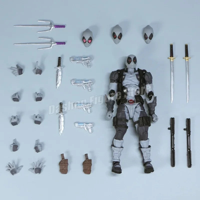 Amazing Yamaguchi 025EX Deadpool 3 Action Figure PVC Collection 15cm Revoltech Wade Winston Wilson Movable Figures Model Toys
