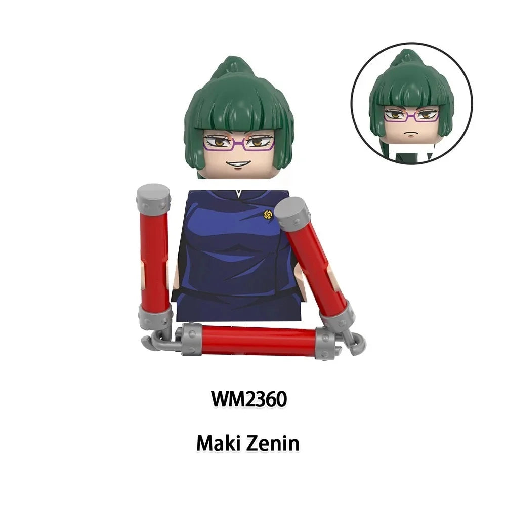 Jujutsu Kaisen Blocks Itadori Yuji Megumi Gojo Satoru Geto Rogo Mahito Hanao Mini Action Toy Figures Building Blocks Kids Gifts