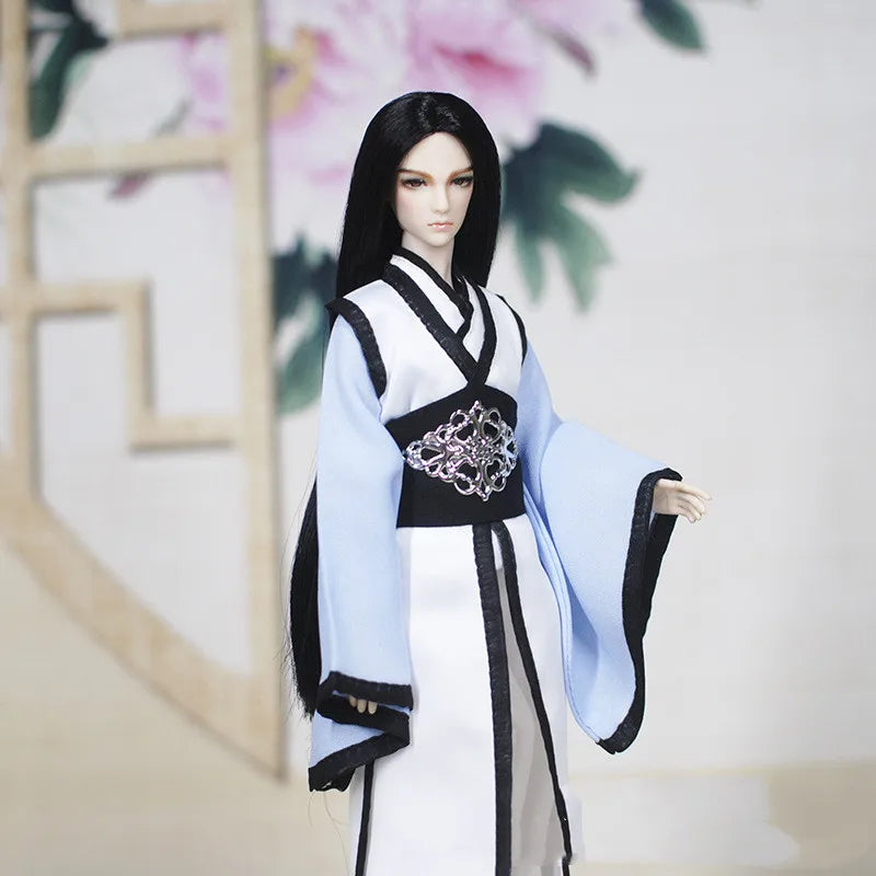 30cm Doll Chinese Ancient Costume Accessories 1/6 Male BJD Doll Figures Flexible Body Boy Doll Long Hair Boyfriend Toys Gift