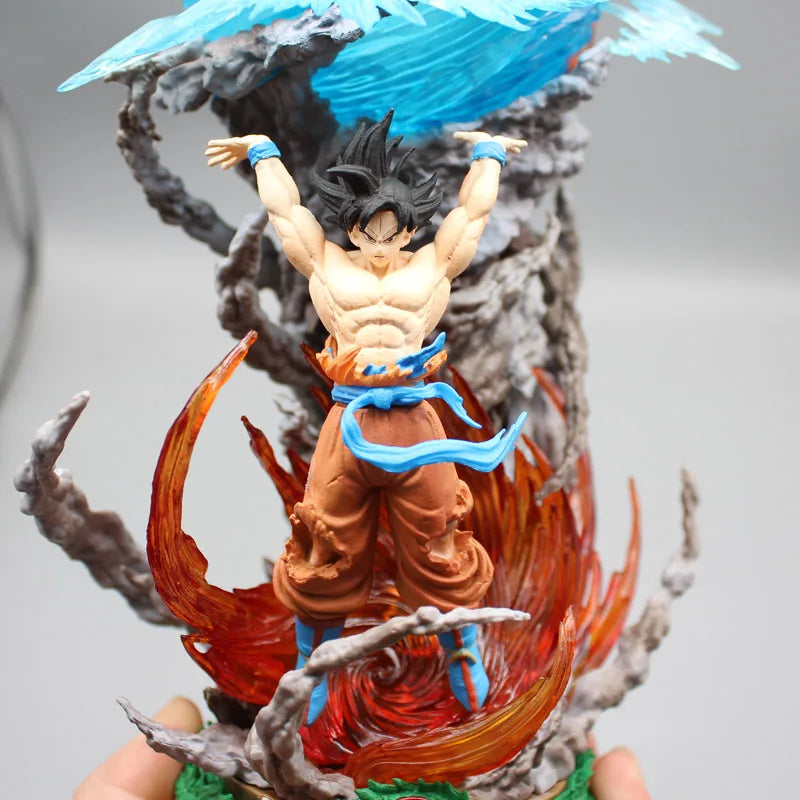 25cm Dragon Ball GK Anime Figure Goku Genki Bomb Luminous Super Saiya Action Figures Collection Model doll Toy Christmas Gift