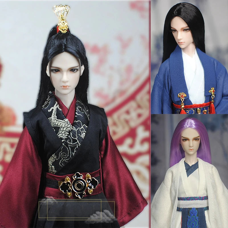 30cm Doll Chinese Ancient Costume Accessories 1/6 Male BJD Doll Figures Flexible Body Boy Doll Long Hair Boyfriend Toys Gift
