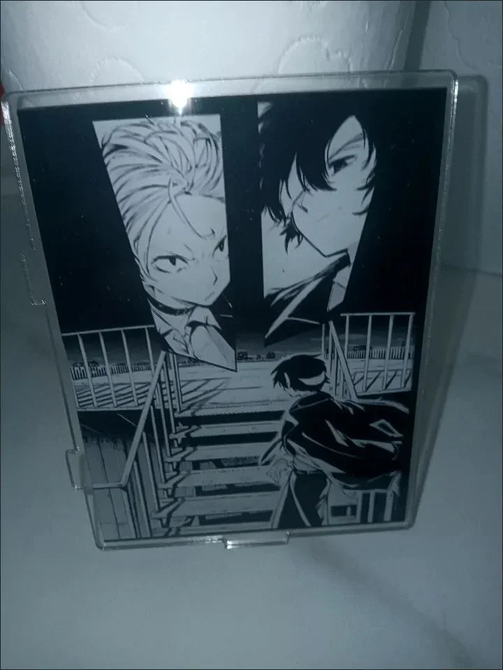 Anime Action Toy Figures Scene Combination Furnishing Articles Dazai Osamu Nakahara Chuya Acrylic Doll Collection Friend Gift