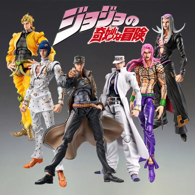 Anime Jojo Bizzare Adventure Figure Jotaro Kujo Star Platinum Kujo Jotaro Group Josuke Higashikata Killer Queen Second Figures