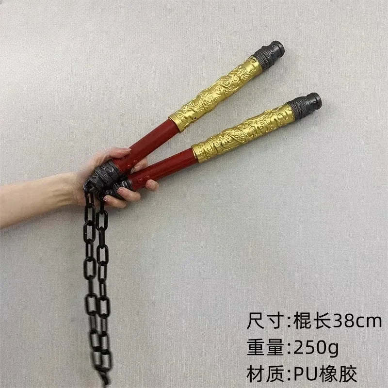 PU Rubber Dragon Nunchaku Cosplay Prop 38cm