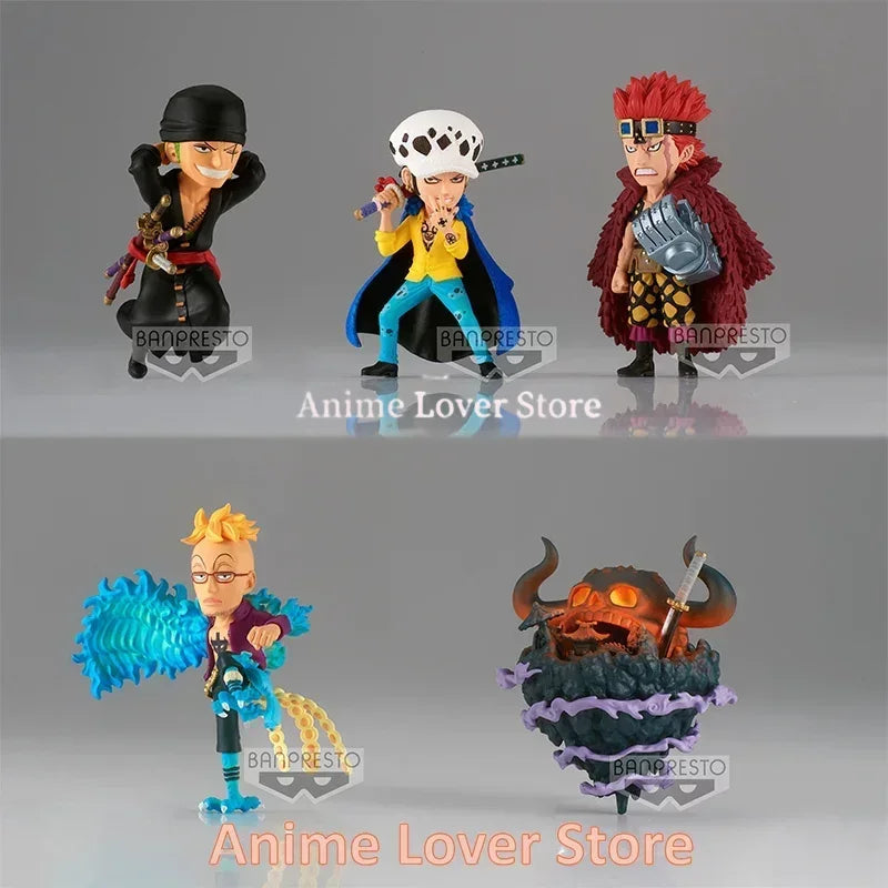 Bandai Banpresto Original One Piece WCF The Island of Ghosts VO.4 Zoro Marco Law Eustass Kid Anime Figures Toys for Kids Gift