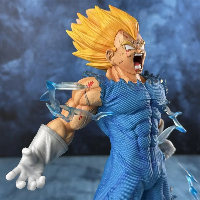 27cm Dragon Ball Z Majin Vegeta Anime Figure Self-destruct Super Saiyan Action Figures Pvc Statue Figurine Model Toys Gift