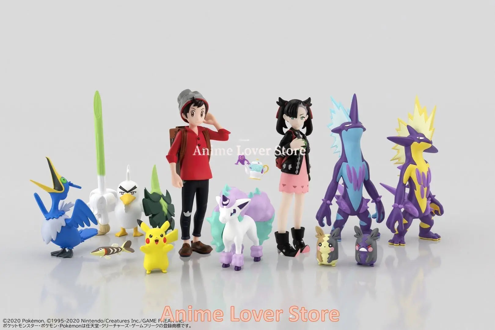 Bandai Original Scale World POKEMON Galar Region Marnie Victor Toxtricity Sirfetch'd Cramorant Anime Figures Toys for Kids Gift