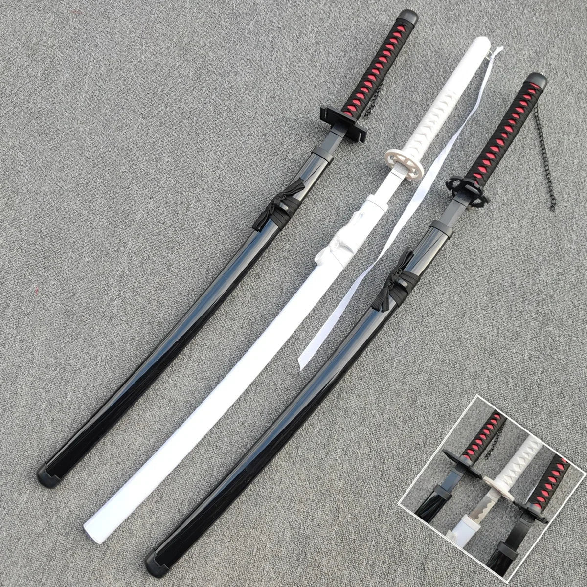 104cm Bleach Kuchiki Rukia Katana Sword Anime Ichigo Cosplay Prop Wooden Ninja Knife Real Size Japanese Katana Samurai Sabre Toy