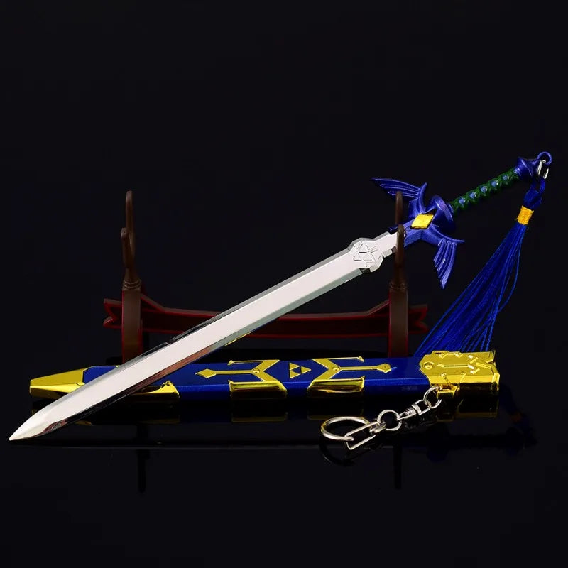 22cm Tears of The Kingdom Master Sword Enhanced Game Weapon Model Samurai Model Pendant Accessories Keychain Ornament Crafts Toy