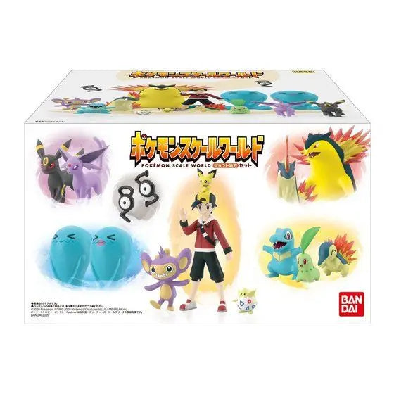 BANDAI Pokemon Figures Scale World Sinnoh Region Johto Region World Hoenn 2 Set Haruka Hikari Hibiki Anime Child Christmas Gift