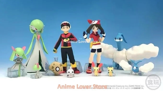 Bandai Original Scale World POKEMON Hoenn Region May Brendan Swablu Altaria Ralts Gardevoir Anime Figures Toys