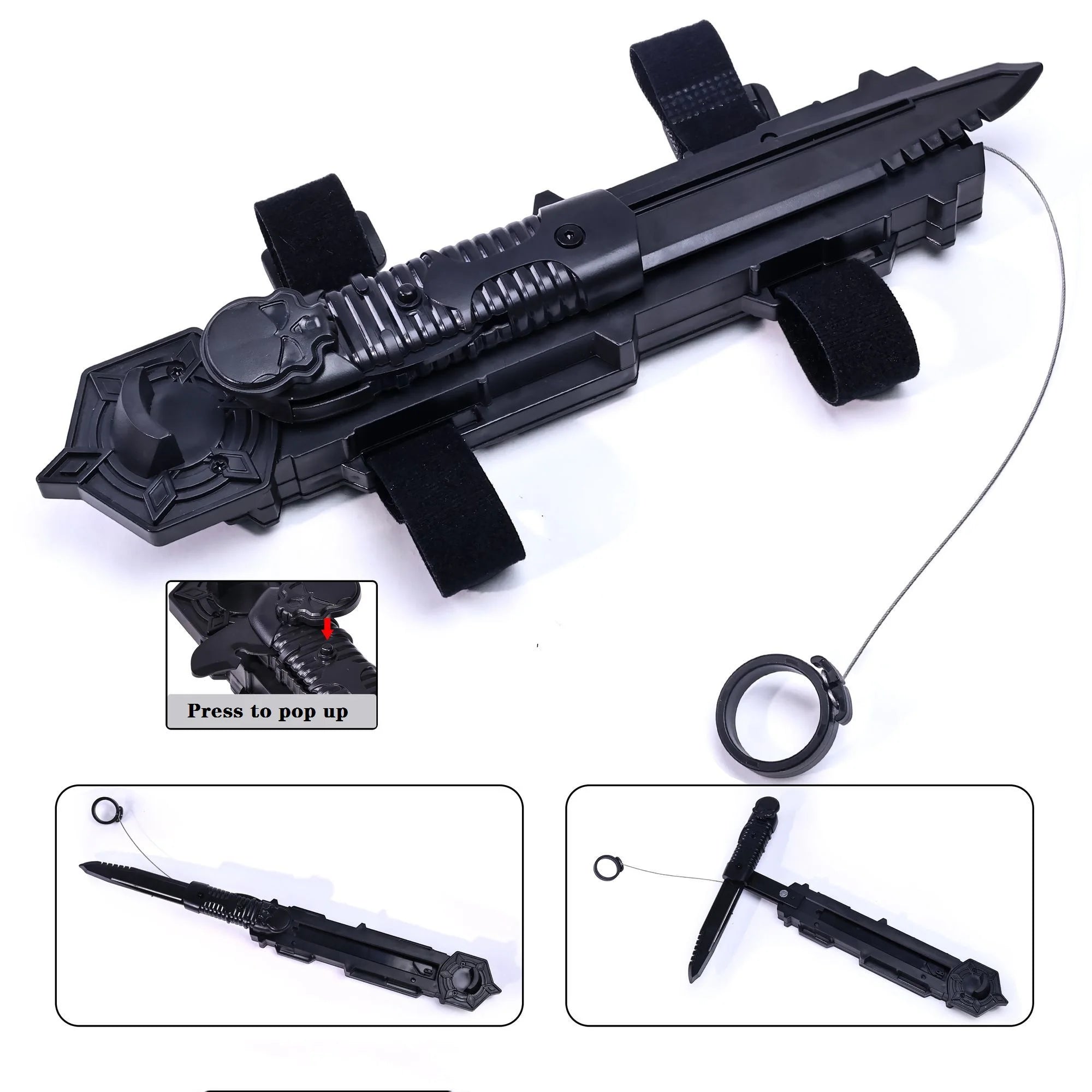 Assassin's Sleeve Sword Retractable Rotatable BladeToy Weapons Child Toy Interactive Cosplay Props Game Toy Birthday Party Gift