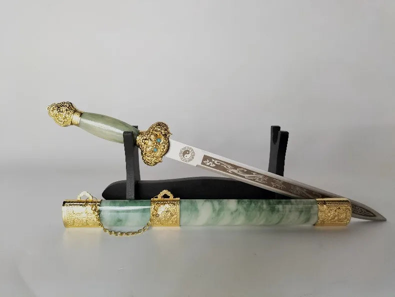 Ancient Sword Model Imitation Jade Yongle Sword 44cm , Metal Craft  Collectible Sword, Unsharpened Wall Decor Sword Gift for Men