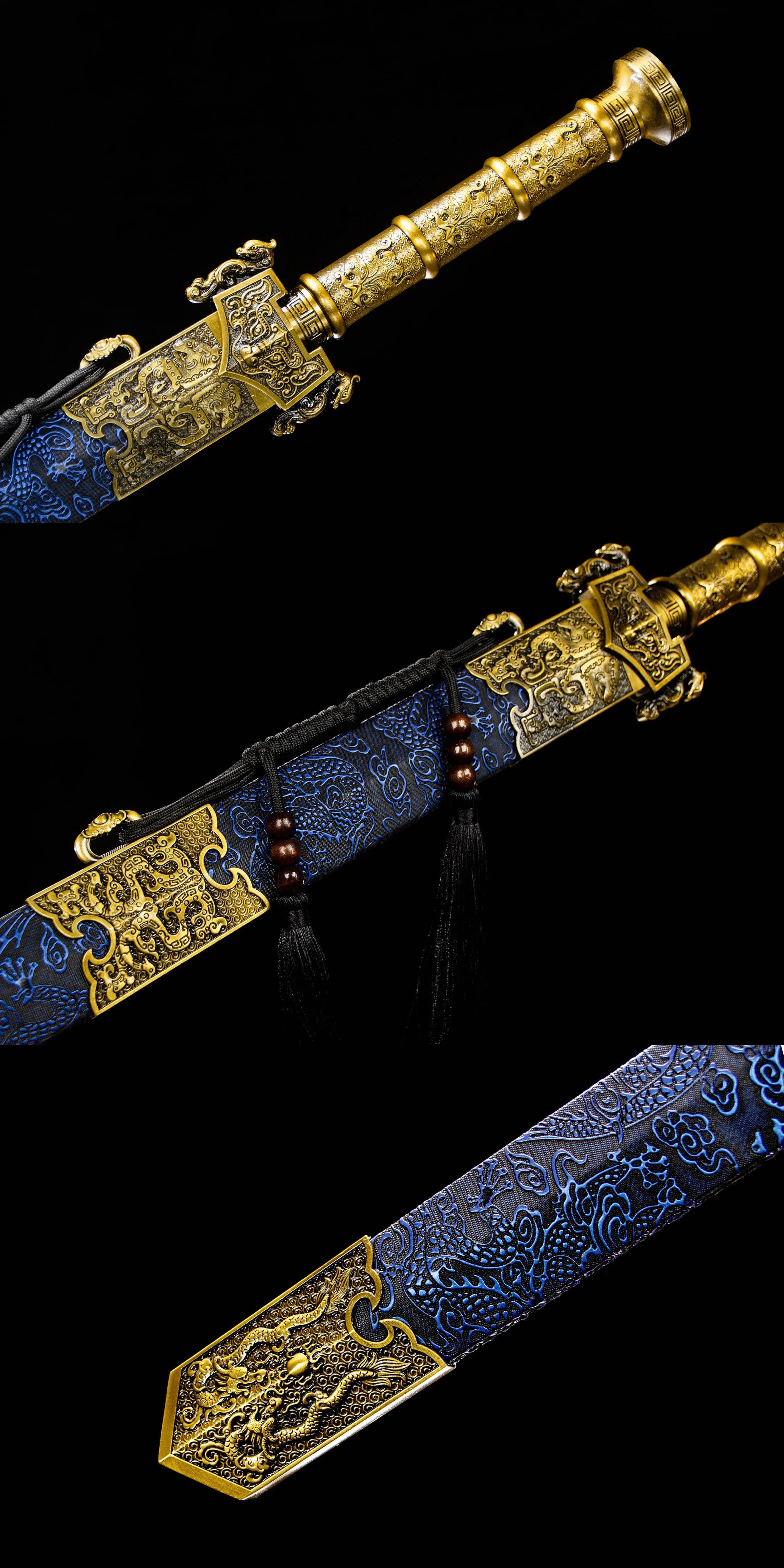 Medieval legend hero Dragon-Slaying God Sword True Steel Battle preparation katana Blade Sharp Kung Fu Martial Arts Samurai