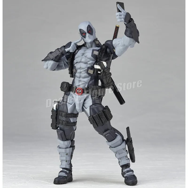 Amazing Yamaguchi 025EX Deadpool 3 Action Figure PVC Collection 15cm Revoltech Wade Winston Wilson Movable Figures Model Toys