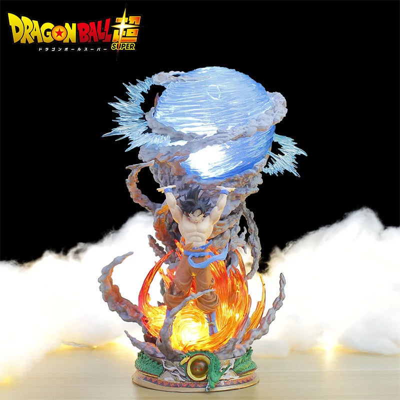 22cm Anime Dragon Ball Goku Figures Sou Goku Super Saiyan Action Figures Model New Genki Bomb Gk Figuras Collection Toys Gifts