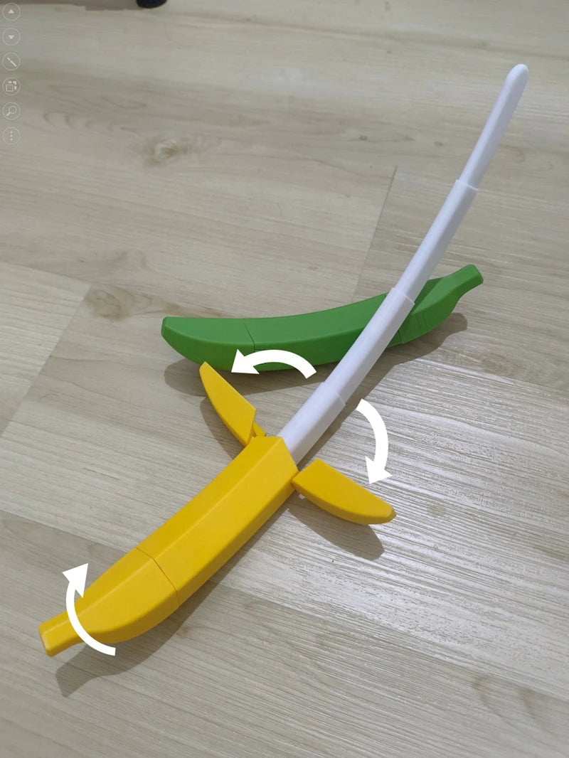 Gravity Katanas Sword Banana Shape Retractable Swords Decompression Katana Stress Relief Toy Knife Chindren Christmas Gifts