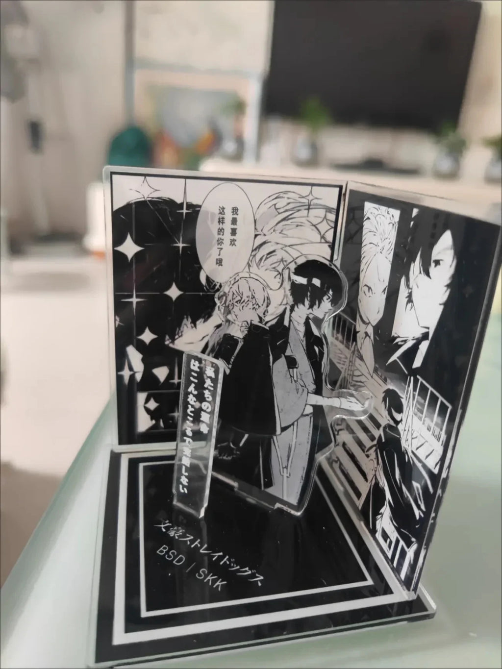 Anime Action Toy Figures Scene Combination Furnishing Articles Dazai Osamu Nakahara Chuya Acrylic Doll Collection Friend Gift