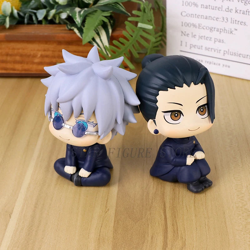 10cm Jujutsu Kaisen Action Figure Look Up Satoru Gojo Geto Suguru Figures Model Toys Q Version Anime LK Figurine PVC Collection