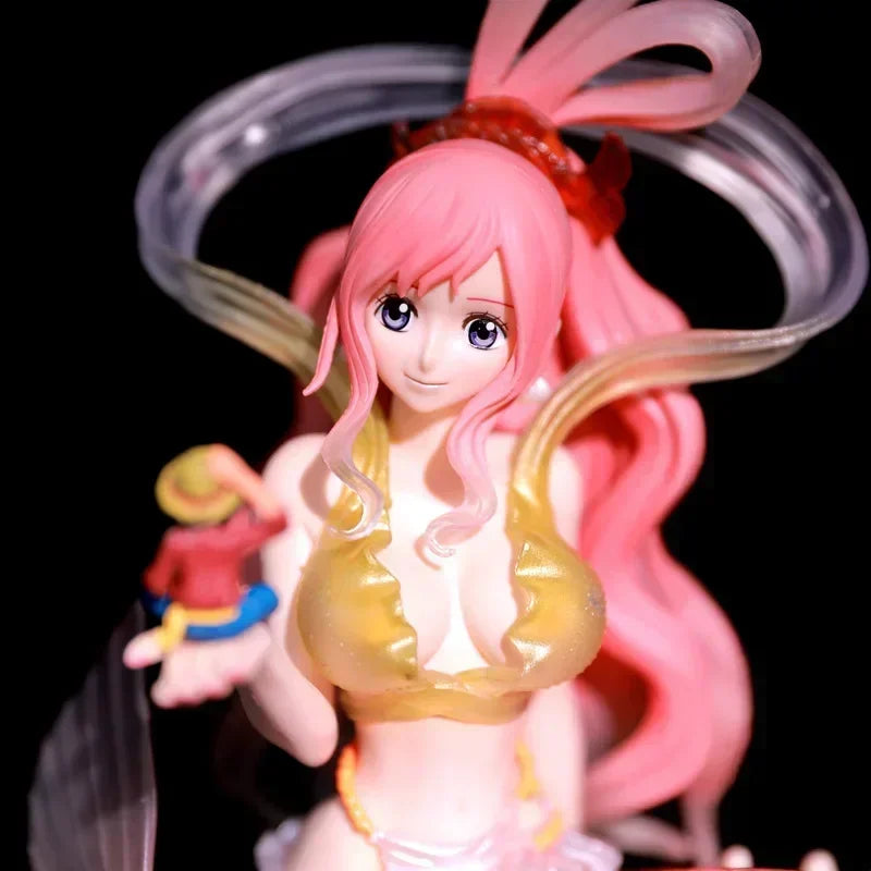 One Piece Shirahoshi Hold Luffy In Hand Action Figures Model Doll Toys Collectible Desktop Ornaments Kids Birthday Mas Gifts
