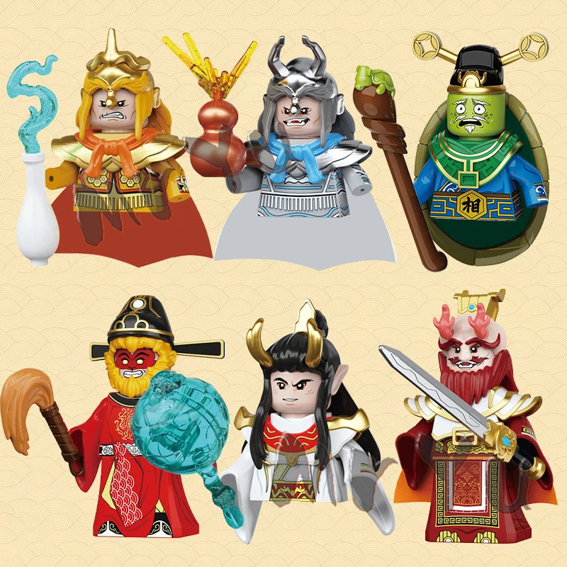 New Journey To Thewest Chinese Movie Anime DIY Mini Figures Weapons Model Building Blocks Kids Toys Gifts For Boys Girls Juguete