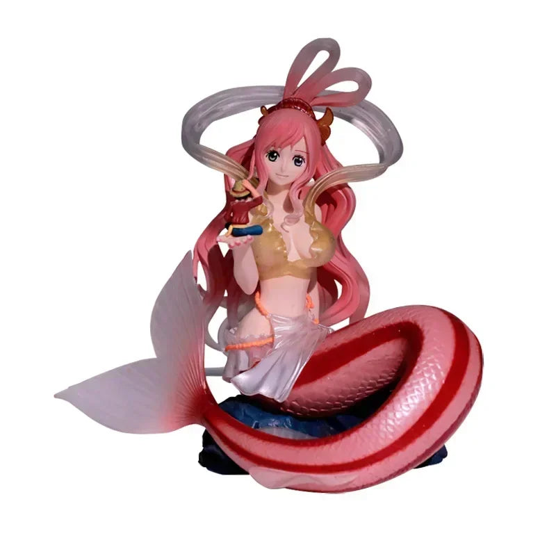 One Piece Shirahoshi Hold Luffy In Hand Action Figures Model Doll Toys Collectible Desktop Ornaments Kids Birthday Mas Gifts