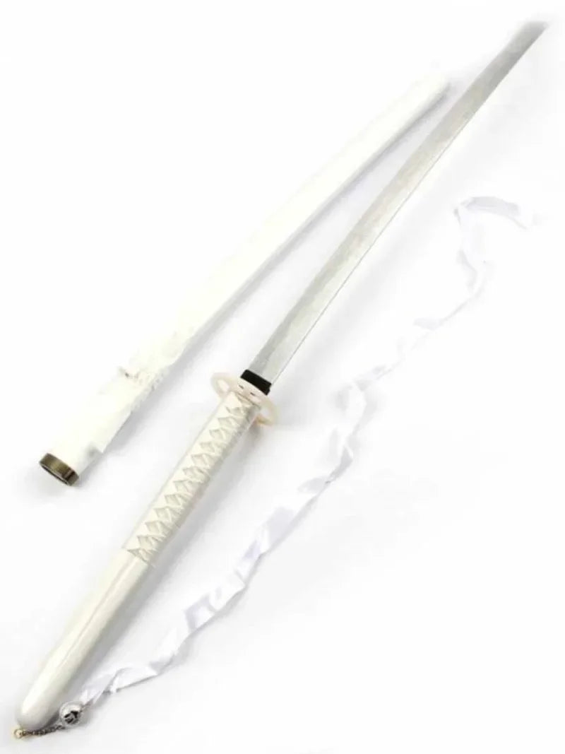 104cm Bleach Kuchiki Rukia Katana Sword Anime Ichigo Cosplay Prop Wooden Ninja Knife Real Size Japanese Katana Samurai Sabre Toy
