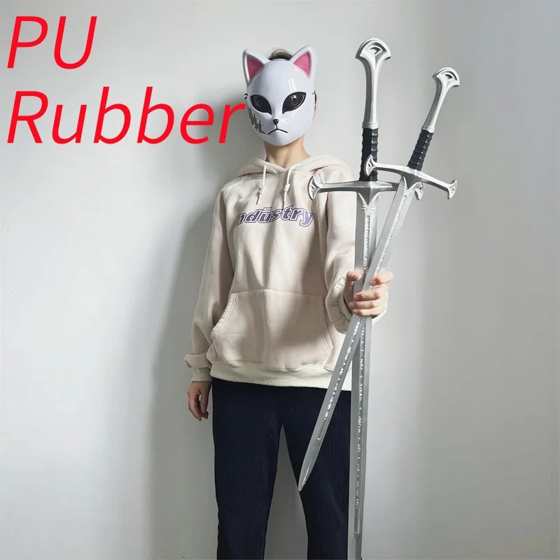 80cm Narsil Sword In The Movie The Holy Sword of Nasir Devil Aragon Sword Cos Props PU Rubber Halloween Gifts