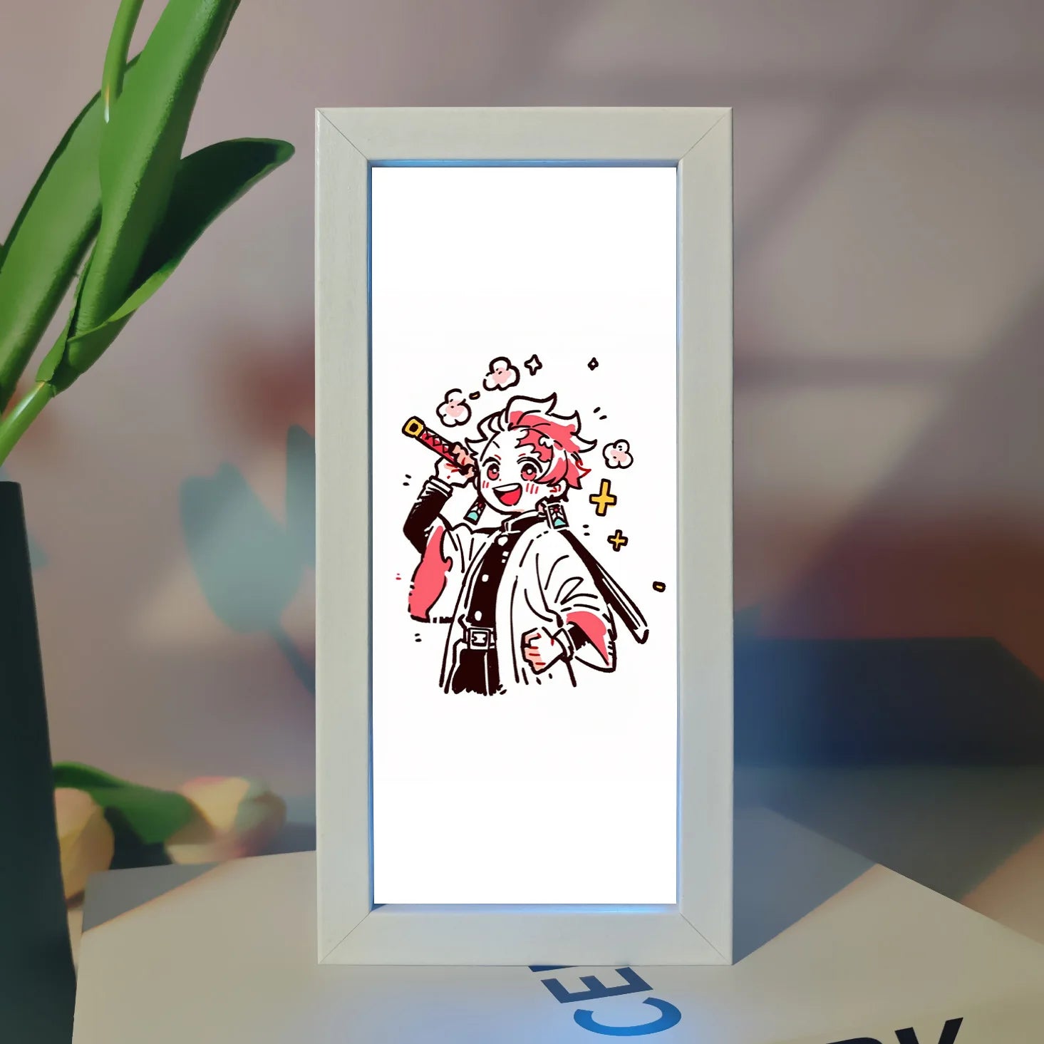Demon Slayer Anime Merchandise Led Night Light Exquisite Painting Bedroom Atmosphere Desk Lamp Desktop Decoration Ornament Gift