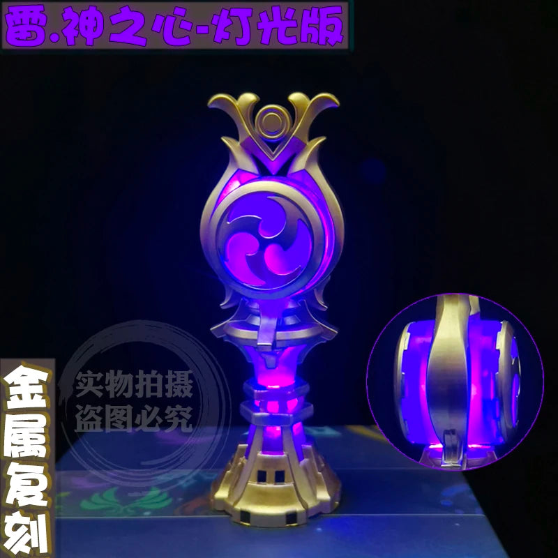 Genshin Impact Mavuika Beelzebul Zhong Li Barbatos Gnosis Plural Gnoses Anime Cosplay Luminescent Metal Night Light Pendant