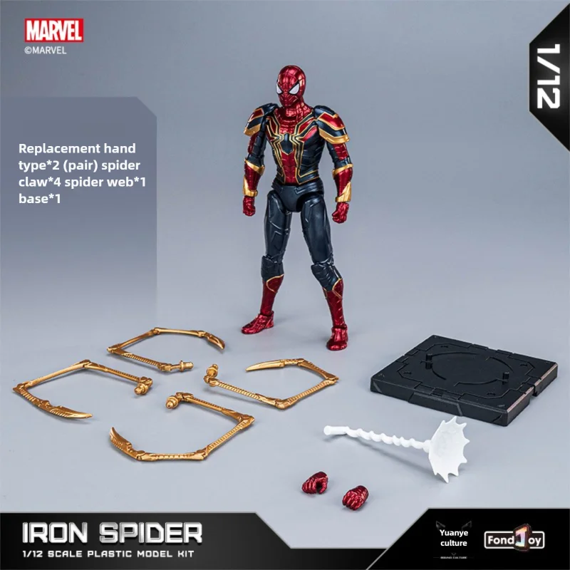 Fondjoy Iron Man MK50 Action Figures Hulk Spider-Man Thanos 1/12 Assembled Toy Model Collect Ornaments Boy Toy Birthday Gifts