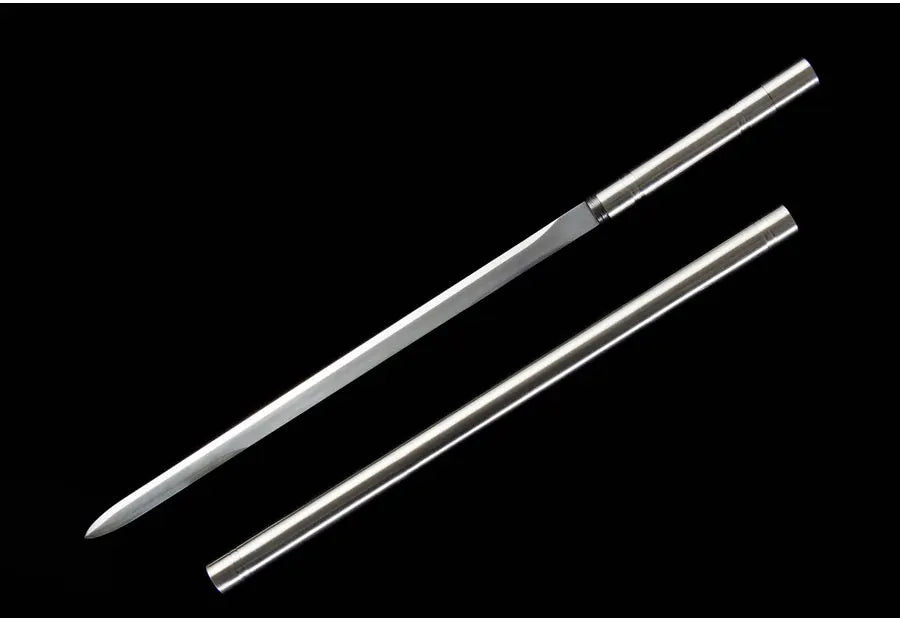Chinese Battle Sword Golden Cudgel Real Multi Refined High Manganese Steel Blade Metal Saya Ready Training Kongfu Katanas