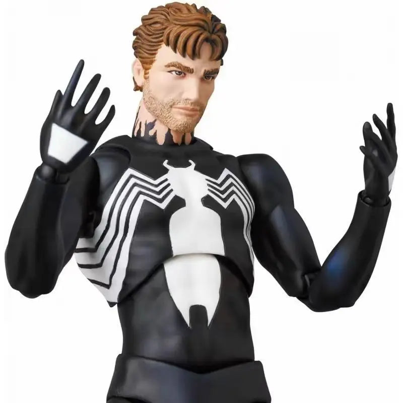 CT 1/12 The Amazing Spider-Man MAFEX 147 S.H.Figuarts Spider Man Venom symbiotic Black Suit Anime  Action Figures 6" Model Toy