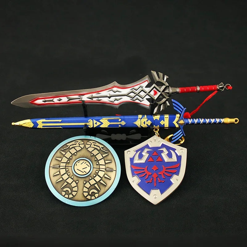 The Hyrule Fantasy Sword Keychains Link Game Periphery Metal  Collection Model Zeldas Keychain Ornament Crafts Gifts Toys