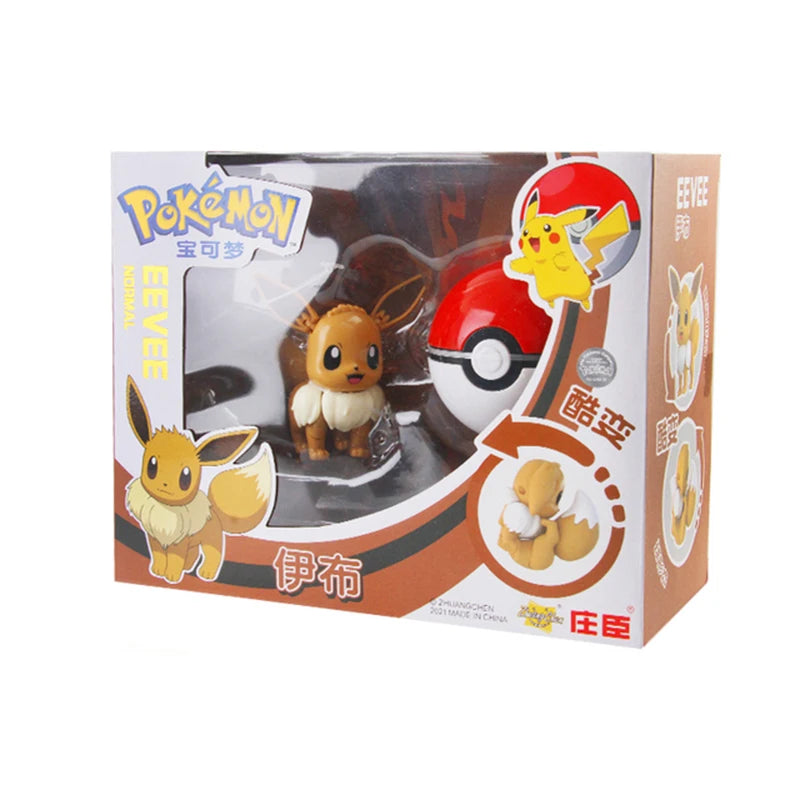Anime Pokemon Figures Transformer Poke Ball Model Pikachu Charizard Blastoise Mewtwo Venusaur Gyarados Greninja Robot Toy Gift