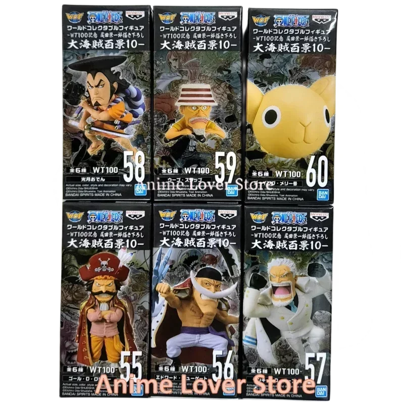 Bandai Banpresto Original One Piece WCF WT100 VO.10 Roger Edward Newgate Garp Oden Son chou Merry Anime Figures Toys