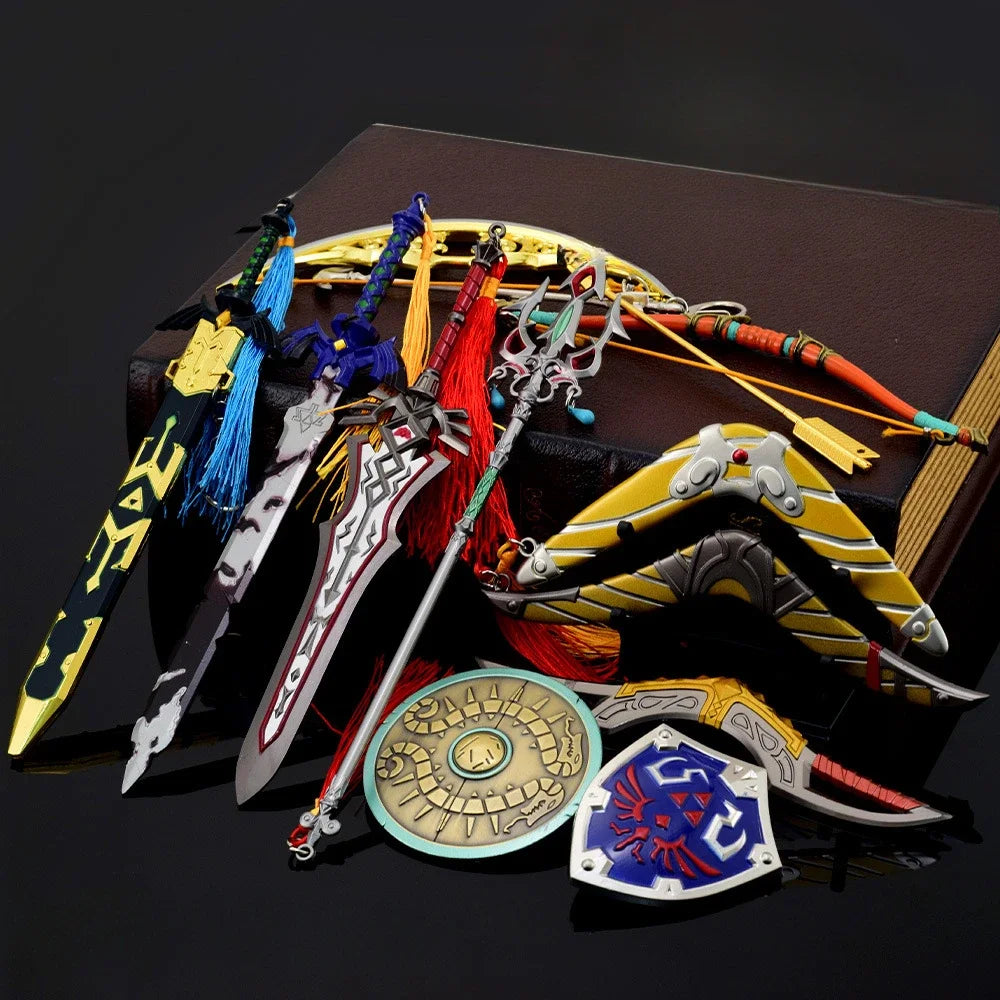 The Hyrule Fantasy Sword Keychains Link Game Periphery Metal  Collection Model Zeldas Keychain Ornament Crafts Gifts Toys