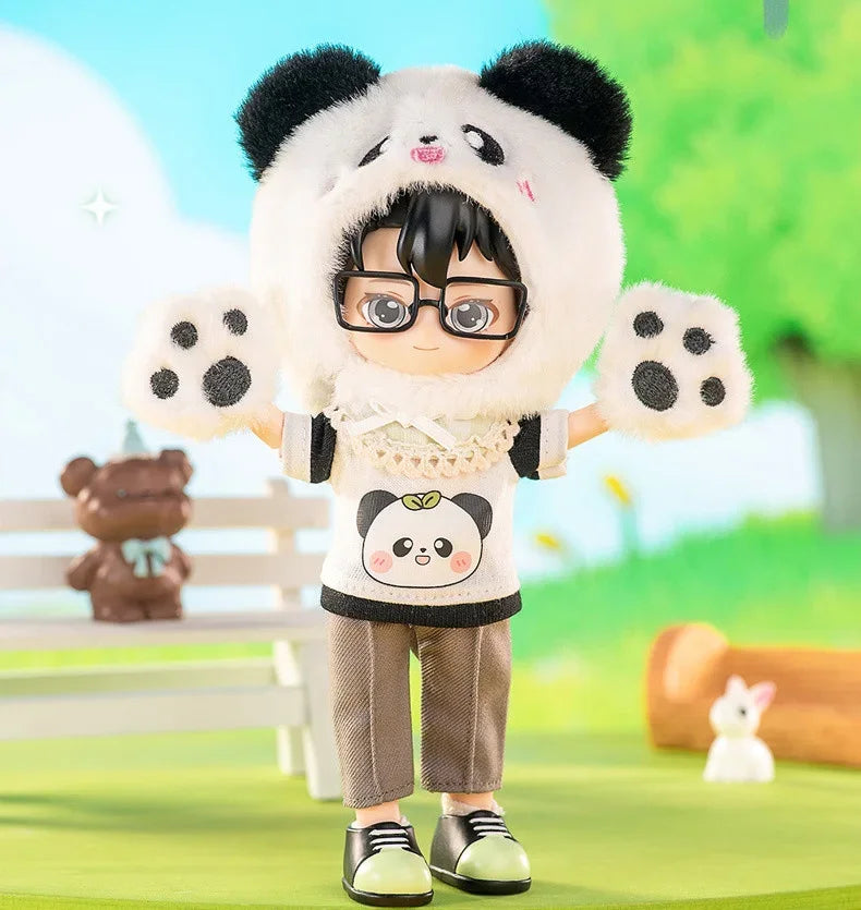 In stock PEETSOON Garden Party Series Ob11 1/12 Bjd 16cm  Cute Action Figure Toys Kawaii Anime Figures  Dolls Toy Gift