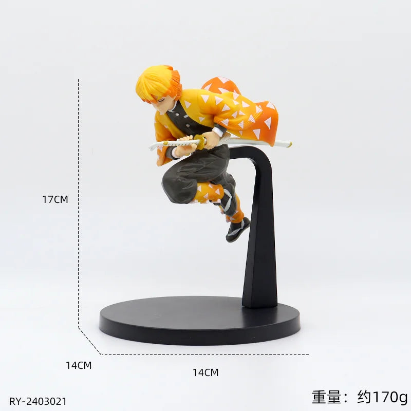 Demon Slayer Action Figures Tanjirou Nezuko Zenitsu Kanroji Mitsuri Muichirou Uzui Tengen Anime Figure Collection Model Doll Toy