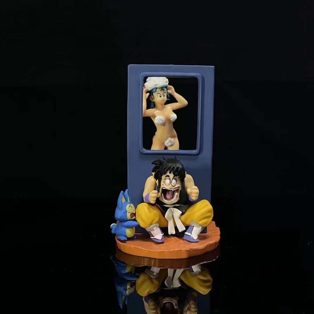 9cm Anime Dragon Ball Z Puar Figure Yamcha Figurine Bulma Pvc Action Figures Statue Collectible Model Toys Gifts