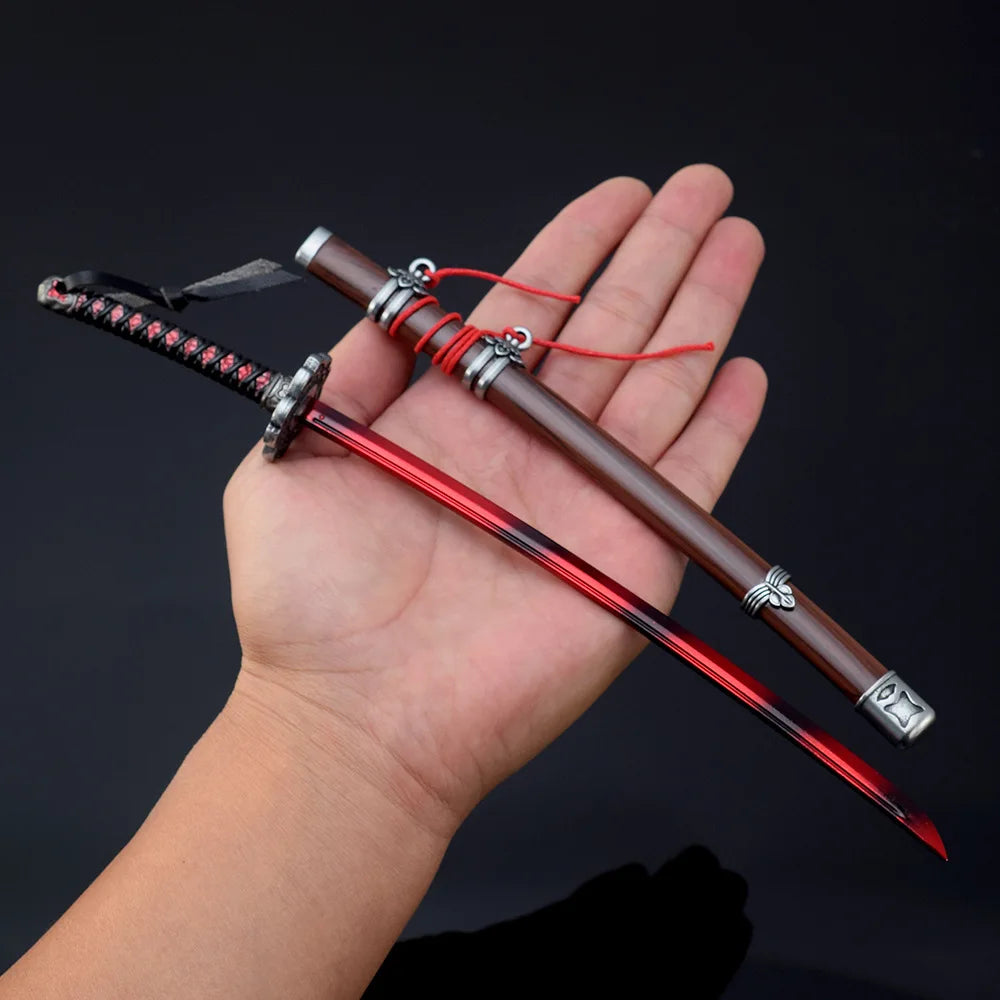 26cm/10.23in Sekiro Wolf katana knife Metal weapons props Game Peripherals Mini Japanese Katanas models Ornaments Boy Toys gifts