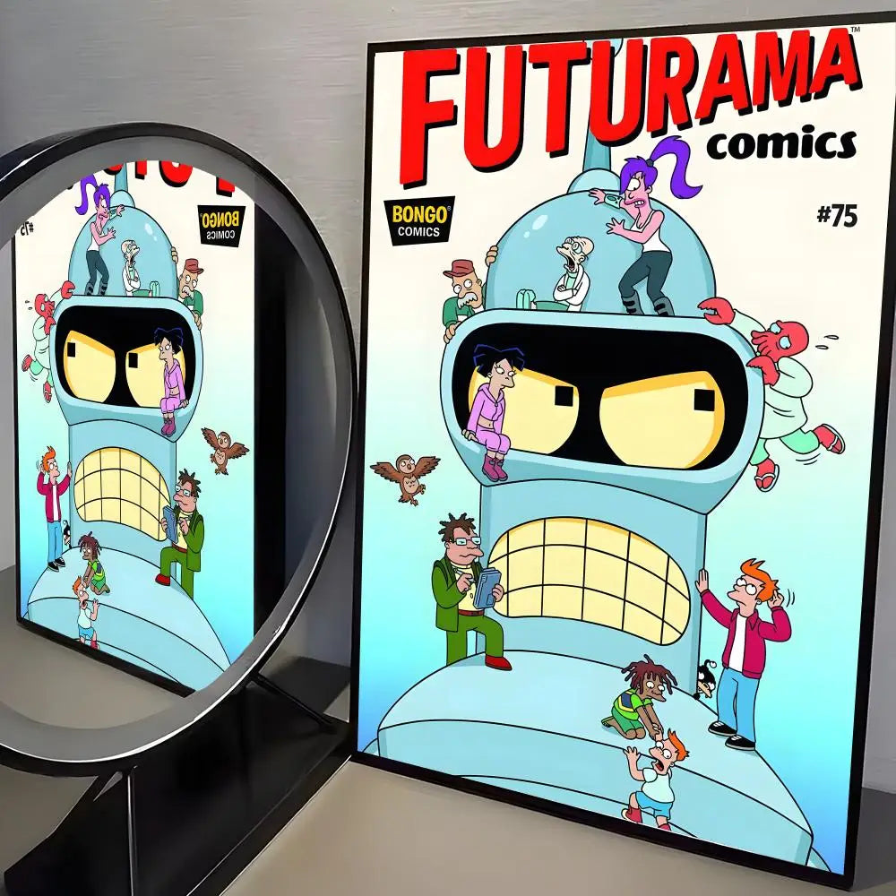 Futurama Bender Anime Poster