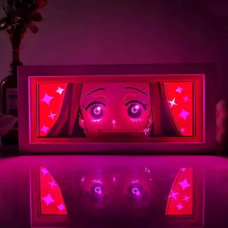 Demon Slayer Kimetsu no Yaiba 3D Light Box Led Anime Kamado Tanjirou light Cartoon colorful light box room bedroom night light