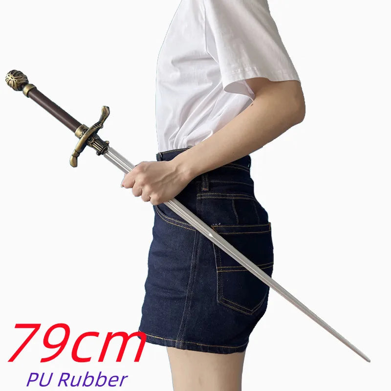 80cm Narsil Sword In The Movie The Holy Sword of Nasir Devil Aragon Sword Cos Props PU Rubber Halloween Gifts