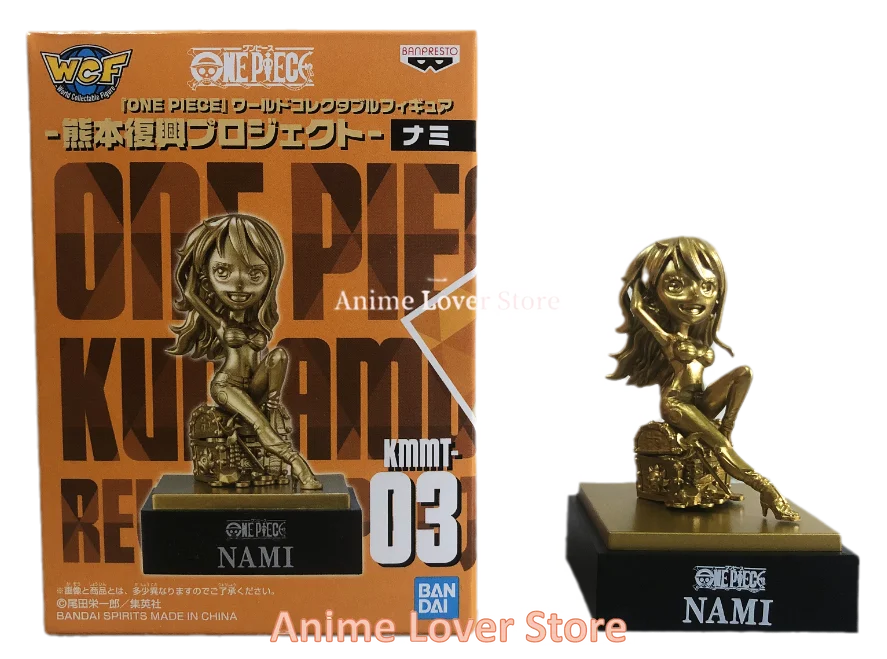 Bandai Original One Piece WCF Kumamoto Revival Plan Luffy Zoro Sanji Nami Usopp Robin Jinbe Chopper Anime Figures Toys for Kids