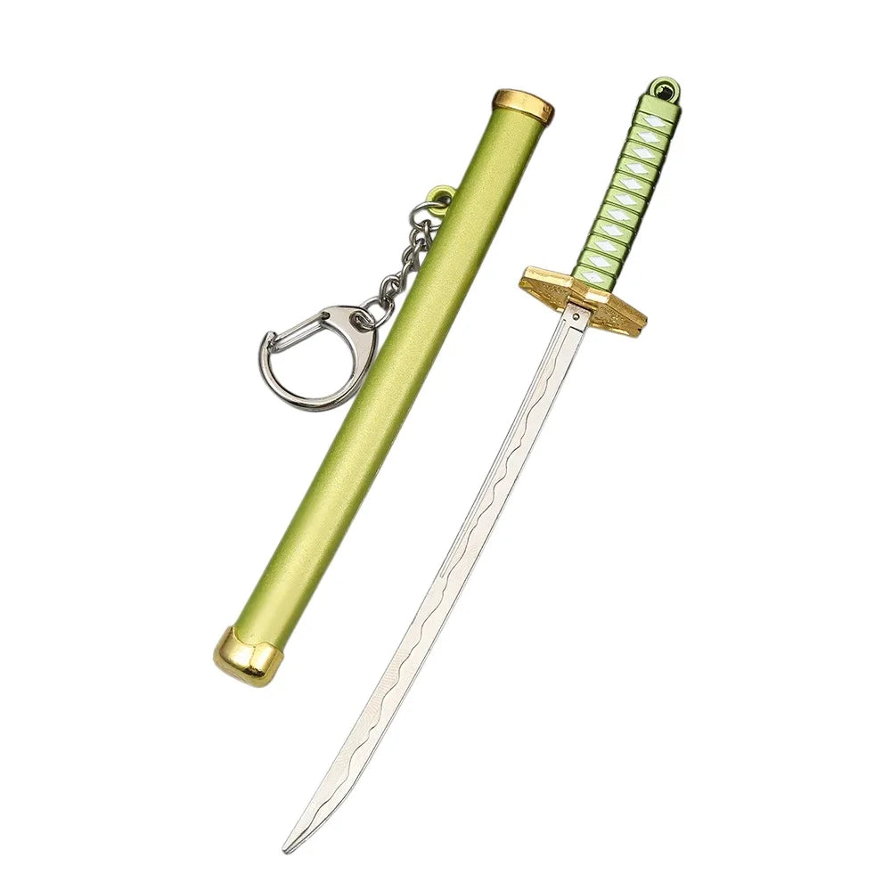 6inch Metal Roronoa Zoro Katana Fake Sword Steel Anime Zoro Ninja Knife Real Japanese Katana Original Samurai Sabre Toy Gift