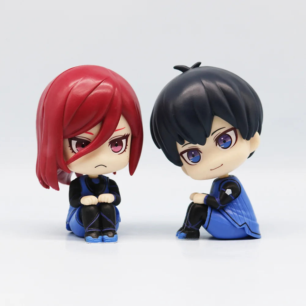 Animation 10cm Blue Prison Isagi Yoichi Doll Action Figures Q Version Chigiri Hyoma Bachira Nagi Seishiro Figure PVC Effigy Toys